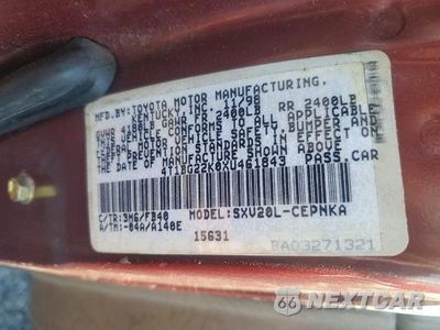 Zdjęcie 12 z 12 samochodu: 1999 TOYOTA CAMRY LE VIN:4T1BG22K0XU461843 - miniatura