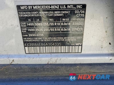Zdjęcie 13 z 13 samochodu: 2006 MERCEDES-BENZ ML VIN:4JGBB86E86A104335 - miniatura