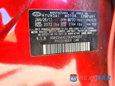 Zdjęcie 12 z 12 samochodu: 2011 HYUNDAI ELANTRA LIMITED VIN:KMHDH4AE2BU099357 - miniatura