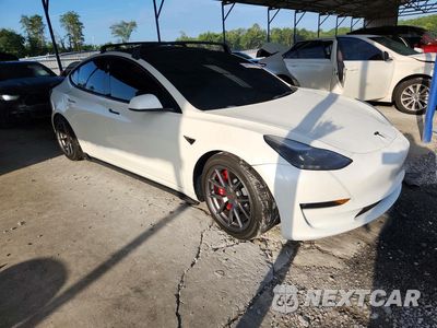 Czwarte zdjęcie samochodu z boku: 2022 TESLA MODEL 3 VIN:5YJ3E1EB8NF104260 - miniatura