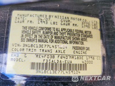 Zdjęcie 13 z 13 samochodu: 2007 NISSAN VERSA 1.8 S VIN:3N1BC13E77L459104 - miniatura