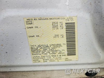 Zdjęcie 13 z 13 samochodu: 2015 NISSAN ALTIMA 2.5 S VIN:1N4AL3AP5FN907496 - miniatura