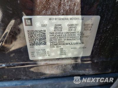 Zdjęcie 13 z 13 samochodu: 2018 CHEVROLET TRAVERSE LT VIN:1GNERGKWXJJ166468 - miniatura