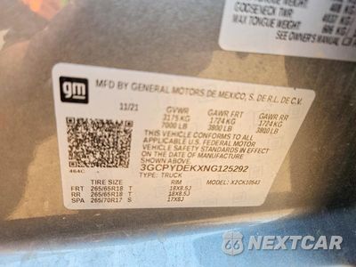 Zdjęcie 12 z 12 samochodu: 2022 CHEVROLET SILVERADO LTD K1500 LT VIN:3GCPYDEKXNG125292 - miniatura