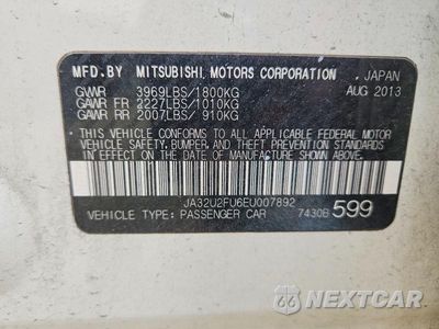 Zdjęcie 12 z 12 samochodu: 2014 MITSUBISHI LANCER ES/ES SPORT VIN:JA32U2FU6EU007892 - miniatura