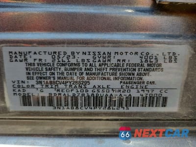 Zdjęcie 12 z 12 samochodu: 2023 NISSAN SENTRA SV VIN:3N1AB8CV4PY286295 - miniatura