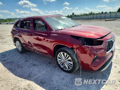 Czwarte zdjęcie samochodu z boku: 2023 TOYOTA HIGHLANDER HYBRID PLATINUM VIN:5TDEBRCH9PS127536 - miniatura