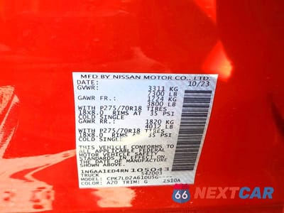 Zdjęcie 13 z 13 samochodu: 2024 NISSAN TITAN PRO-4X VIN:1N6AA1ED4RN105043 - miniatura