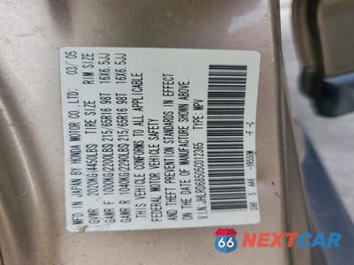 Zdjęcie 13 z 13 samochodu: 2005 HONDA CR-V LX VIN:JHLRD68505C012365 - miniatura