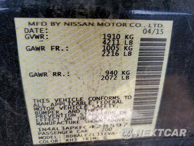 Zdjęcie 12 z 12 samochodu: 2015 NISSAN ALTIMA 2.5 S VIN:1N4AL3APXFC428597 - miniatura