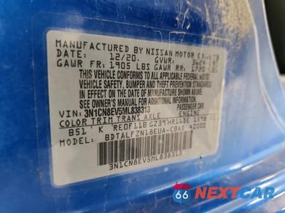 Zdjęcie 12 z 12 samochodu: 2021 NISSAN VERSA SV VIN:3N1CN8EV5ML838313 - miniatura