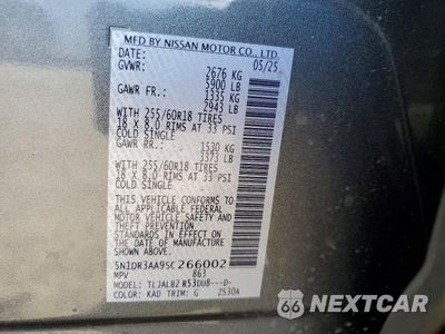 Zdjęcie 14 z 14 samochodu: 2025 NISSAN PATHFINDER S VIN:5N1DR3AA9SC266002 - miniatura