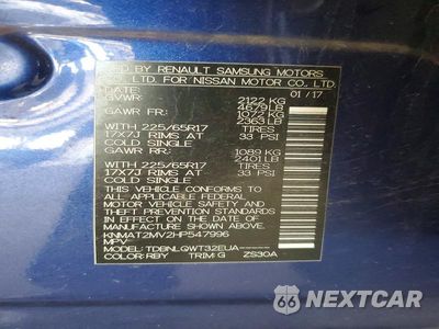 Zdjęcie 13 z 13 samochodu: 2017 NISSAN ROGUE SV VIN:KNMAT2MV2HP547996 - miniatura