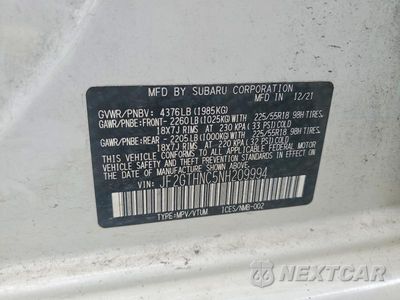 Zdjęcie 13 z 13 samochodu: 2022 SUBARU CROSSTREK LIMITED VIN:JF2GTHNC5NH209994 - miniatura