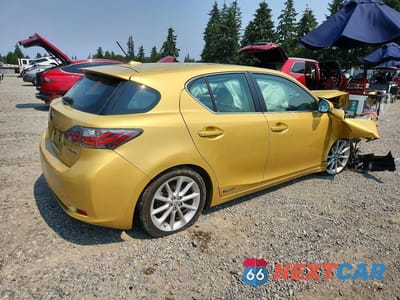 Trzecie zdjęcie samochodu z tyłu: 2012 LEXUS CT 200 VIN:JTHKD5BH6C2047960 - miniatura