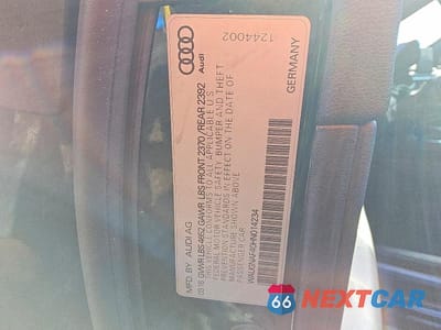 Zdjęcie 12 z 12 samochodu: 2017 AUDI A4 PREMIUM VIN:WAUGNAF40HN014234 - miniatura
