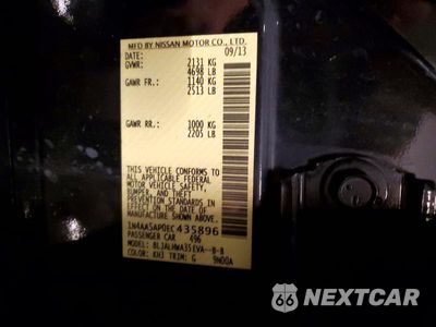 Zdjęcie 12 z 12 samochodu: 2014 NISSAN MAXIMA 3.5 SV VIN:1N4AA5AP0EC435896 - miniatura