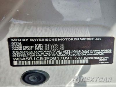 Zdjęcie 12 z 12 samochodu: 2015 BMW 535 I VIN:WBA5B1C54FD917891 - miniatura