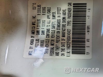 Zdjęcie 12 z 12 samochodu: 2013 HONDA ACCORD EXL VIN:1HGCR2F86DA145427 - miniatura