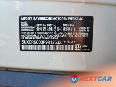 Zdjęcie 13 z 13 samochodu: 2023 BMW X5 XDRIVE40I VIN:5UXCR6C03P9R12532 - miniatura
