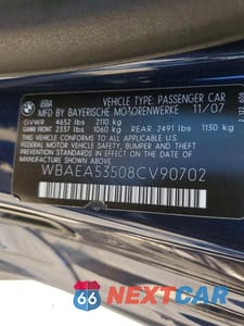 Zdjęcie 12 z 12 samochodu: 2008 BMW 650 I VIN:WBAEA53508CV90702 - miniatura