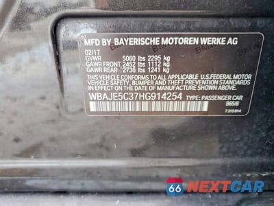 Zdjęcie 13 z 13 samochodu: 2017 BMW 540 I VIN:WBAJE5C37HG914254 - miniatura