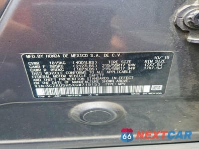 Zdjęcie 12 z 12 samochodu: 2016 HONDA HR-V EX VIN:3CZRU5H5XGM719153 - miniatura
