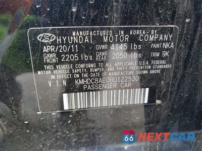 Zdjęcie 12 z 12 samochodu: 2011 HYUNDAI ELANTRA TOURING GLS VIN:KMHDC8AE0BU122530 - miniatura