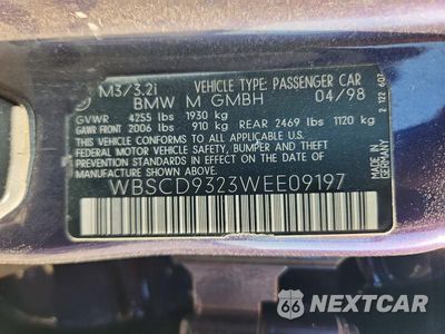 Zdjęcie 12 z 12 samochodu: 1998 BMW M3 VIN:WBSCD9323WEE09197 - miniatura