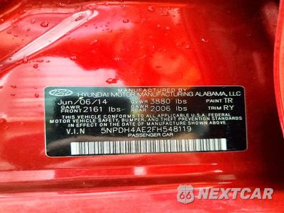 Zdjęcie 13 z 13 samochodu: 2015 HYUNDAI ELANTRA LIMITED VIN:5NPDH4AE2FH548119 - miniatura