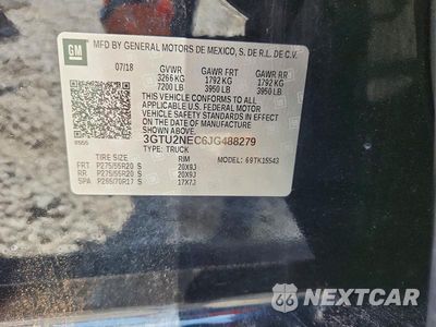 Zdjęcie 12 z 12 samochodu: 2018 GMC SIERRA K1500 SLT VIN:3GTU2NEC6JG488279 - miniatura
