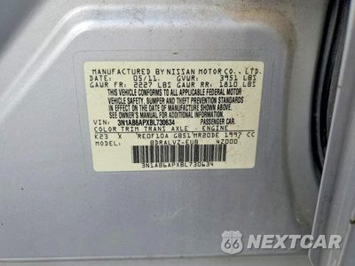 Zdjęcie 12 z 12 samochodu: 2011 NISSAN SENTRA 2.0 VIN:3N1AB6APXBL730634 - miniatura