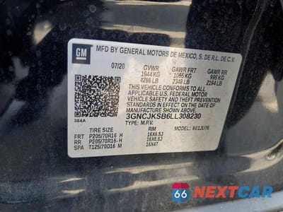 Zdjęcie 14 z 14 samochodu: 2020 CHEVROLET TRAX LS VIN:3GNCJKSB6LL308230 - miniatura
