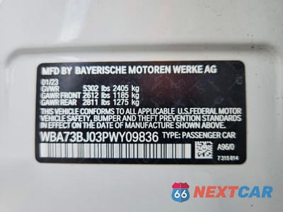 Zdjęcie 12 z 12 samochodu: 2023 BMW 540 XI VIN:WBA73BJ03PWY09836 - miniatura