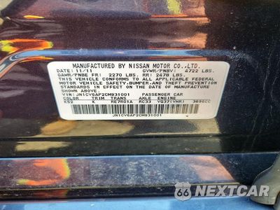 Zdjęcie 12 z 12 samochodu: 2012 INFINITI G37 SEDAN JOURNEY VIN:JN1CV6AP2CM931001 - miniatura