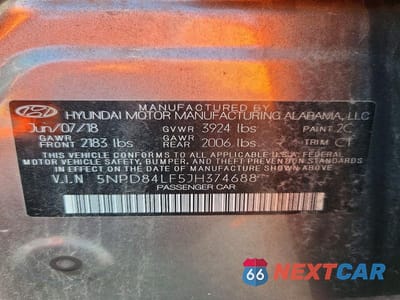 Zdjęcie 13 z 13 samochodu: 2018 HYUNDAI ELANTRA SEL VIN:5NPD84LF5JH374688 - miniatura