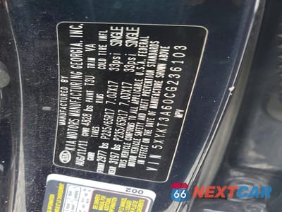 Zdjęcie 13 z 13 samochodu: 2012 KIA SORENTO LX VIN:5XYKT3A60CG236103 - miniatura