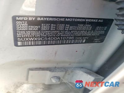 Zdjęcie 13 z 13 samochodu: 2013 BMW X3 XDRIVE28I VIN:5UXWX9C54D0A10796 - miniatura