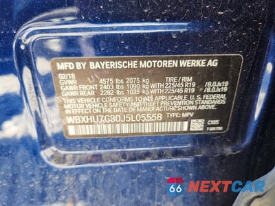 Zdjęcie 12 z 12 samochodu: 2018 BMW X1 SDRIVE28I VIN:WBXHU7C30J5L05558 - miniatura