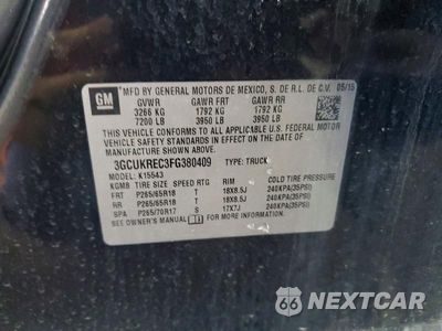 Zdjęcie 12 z 12 samochodu: 2015 CHEVROLET SILVERADO K1500 LT VIN:3GCUKREC3FG380409 - miniatura