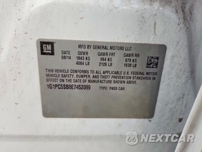Zdjęcie 13 z 13 samochodu: 2014 CHEVROLET CRUZE LT VIN:1G1PC5SB8E7452089 - miniatura
