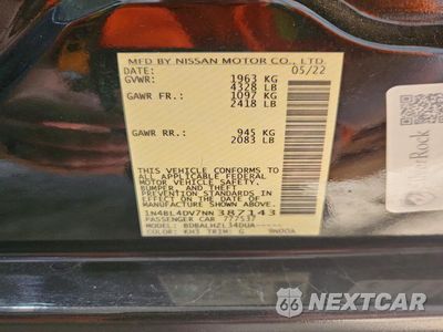 Zdjęcie 12 z 12 samochodu: 2022 NISSAN ALTIMA SV VIN:1N4BL4DV7NN387143 - miniatura