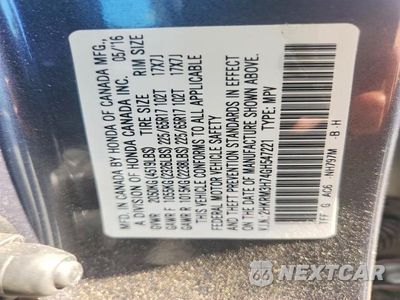 Zdjęcie 12 z 12 samochodu: 2016 HONDA CR-V EXL VIN:2HKRM3H74GH547221 - miniatura