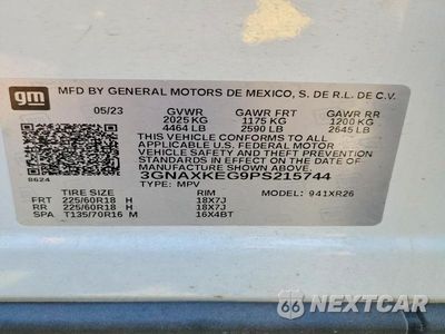 Zdjęcie 12 z 12 samochodu: 2023 CHEVROLET EQUINOX LT VIN:3GNAXKEG9PS215744 - miniatura