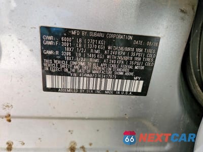 Zdjęcie 13 z 13 samochodu: 2019 SUBARU ASCENT PREMIUM VIN:4S4WMAFD1K3417879 - miniatura