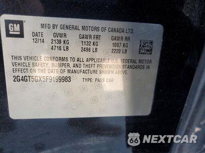 Zdjęcie 12 z 12 samochodu: 2015 BUICK REGAL GS VIN:2G4GT5GX5F9199983 - miniatura