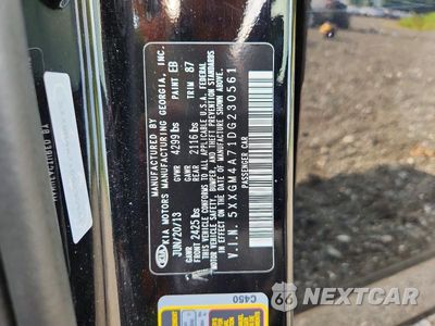 Zdjęcie 12 z 12 samochodu: 2013 KIA OPTIMA LX VIN:5XXGM4A71DG230561 - miniatura