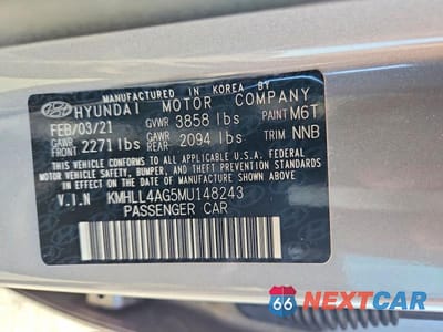 Zdjęcie 12 z 12 samochodu: 2021 HYUNDAI ELANTRA SE VIN:KMHLL4AG5MU148243 - miniatura