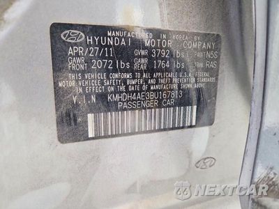 Zdjęcie 12 z 12 samochodu: 2011 HYUNDAI ELANTRA GLS VIN:KMHDH4AE3BU167813 - miniatura