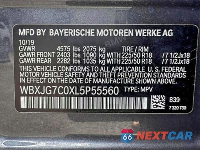 Zdjęcie 15 z 15 samochodu: 2020 BMW X1 SDRIVE28I VIN:WBXJG7C0XL5P55560 - miniatura